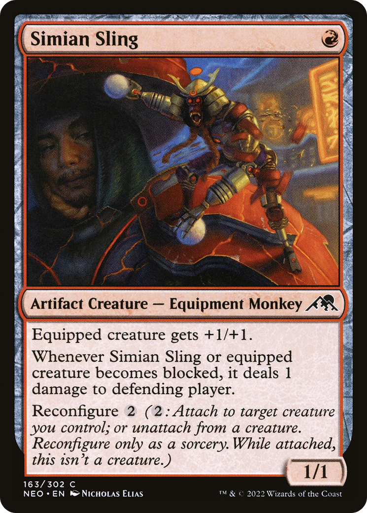 Simian Sling (NEO-163) - [Kamigawa: Neon Dynasty]