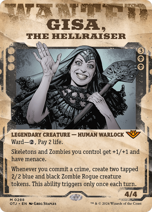 Gisa, the Hellraiser (OTJ-288) - [Outlaws of Thunder Junction]: (Showcase) (Borderless) Foil