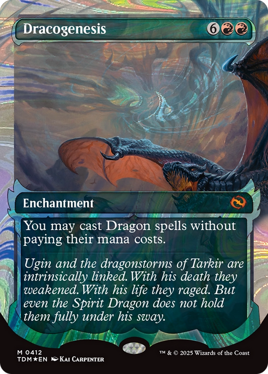 Dracogenesis (0412) (Showcase) (Halo Foil) (TDM-412) - [Tarkir: Dragonstorm]: (Showcase, enchantment) Foil