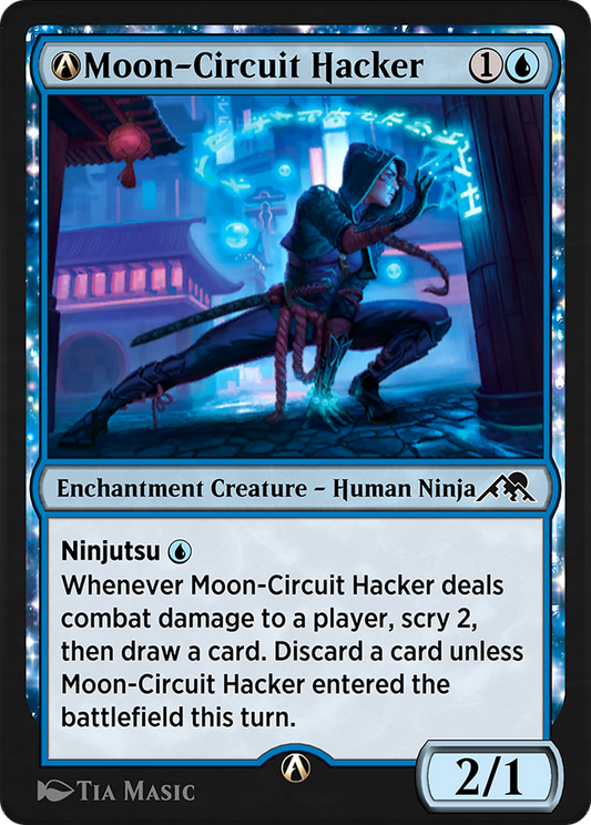 A-Moon-Circuit Hacker (NEO-A-67) - [Kamigawa: Neon Dynasty]: (enchantment)