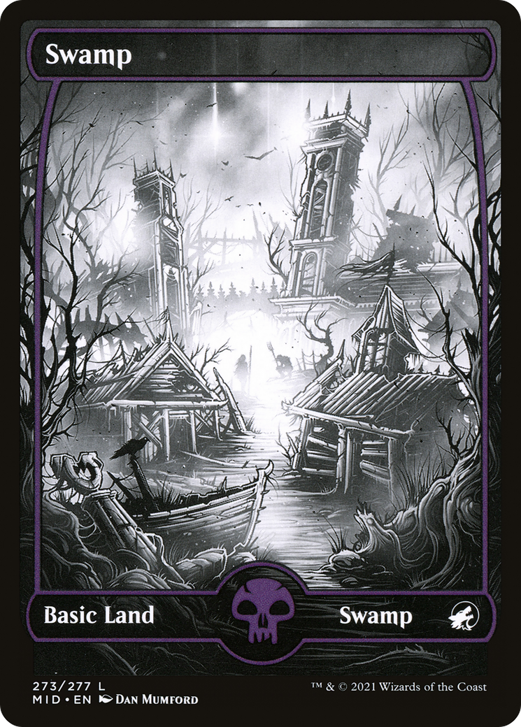 Swamp (MID-273) - [Innistrad: Midnight Hunt]: (Full Art, Showcase)