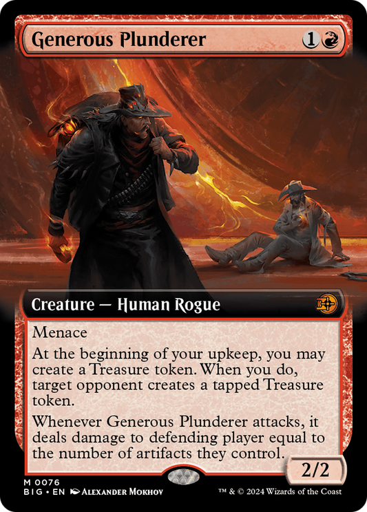 Generous Plunderer (BIG-076) - [The Big Score]: (Extended Art) Foil