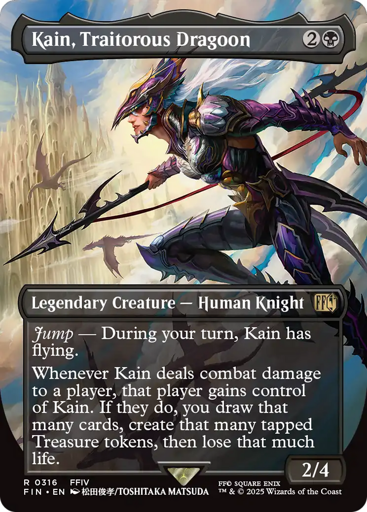 Kain, Traitorous Dragoon (FIN-316) - [FINAL FANTASY] (Borderless) Foil