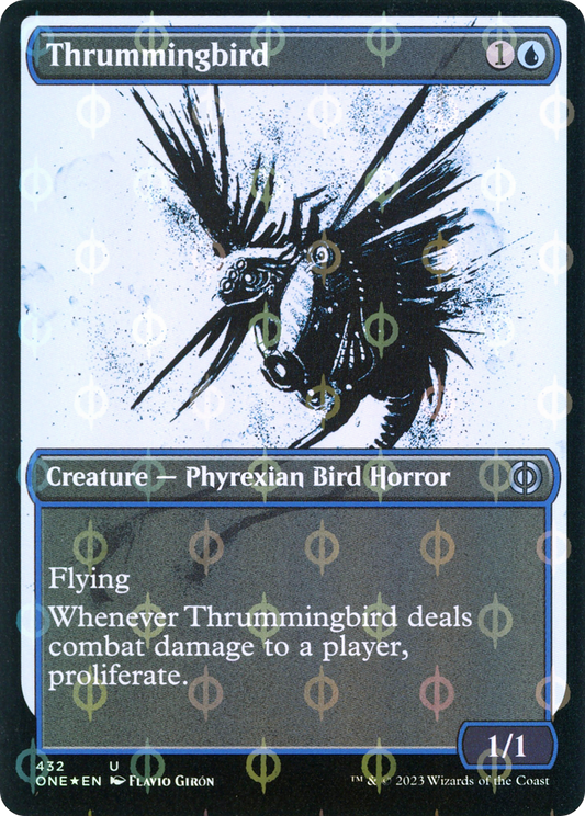 Thrummingbird (ONE-432) - [Phyrexia: All Will Be One]: (Showcase) Foil