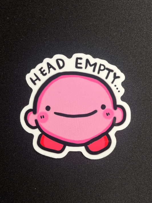 Kirby Head Empty Sticker