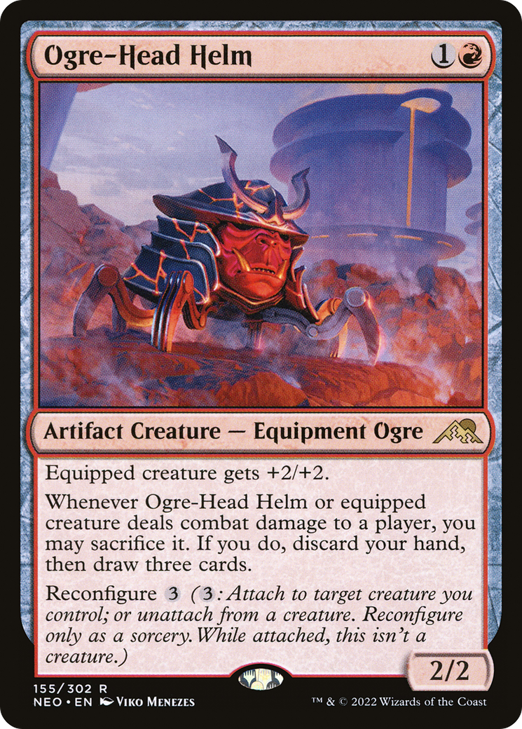 Ogre-Head Helm (NEO-155) - [Kamigawa: Neon Dynasty] Foil