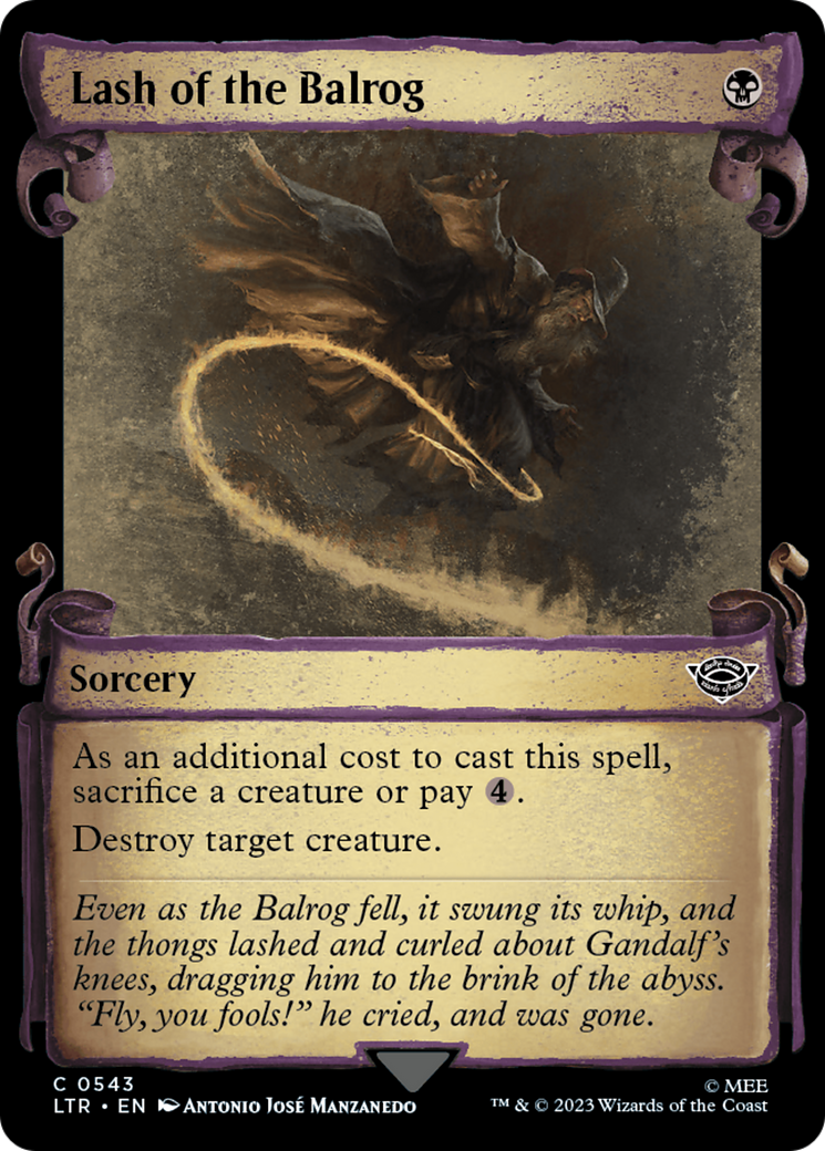 Fouet du Balrog [Le Seigneur des Anneaux : Parchemins de présentation des Contes de la Terre du Milieu] 