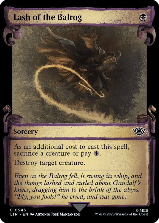 Fouet du Balrog [Le Seigneur des Anneaux : Parchemins de présentation des Contes de la Terre du Milieu] 