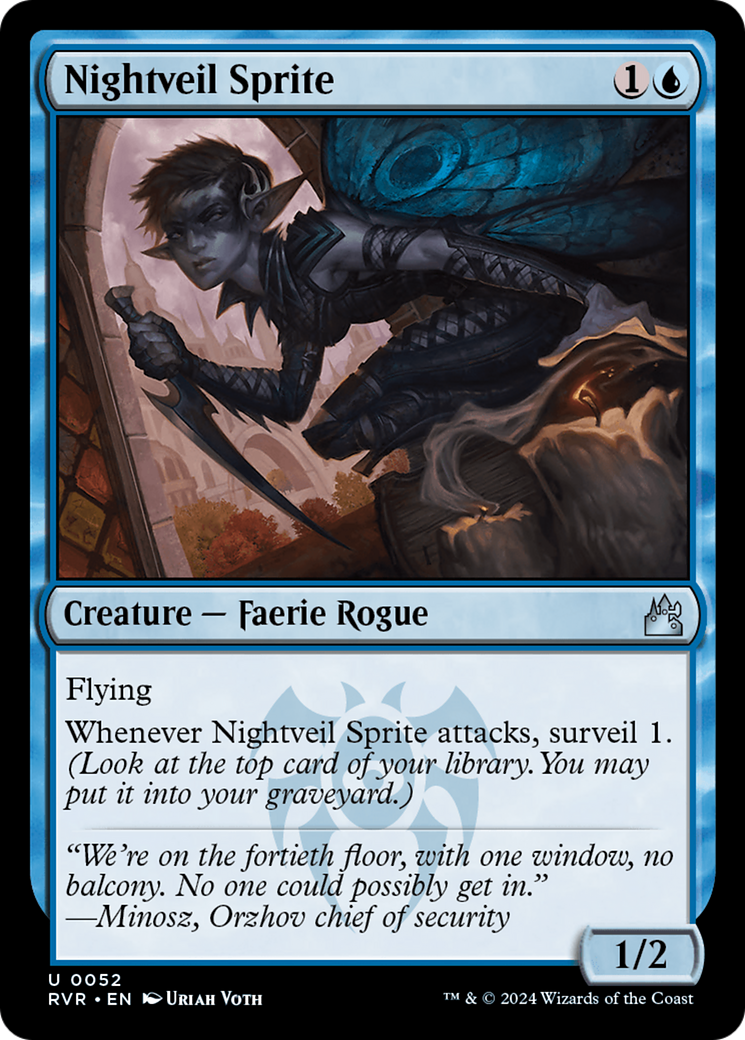 Nightveil Sprite (RVR-052) - [Ravnica Remastered]