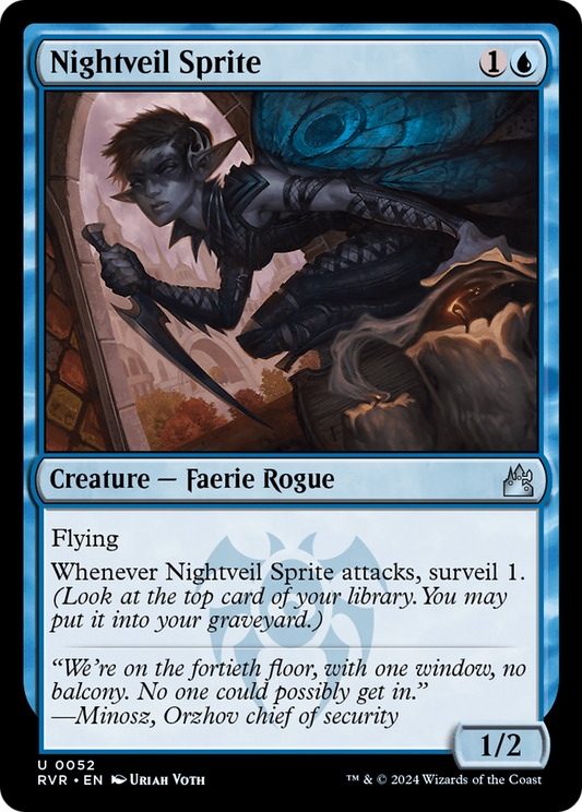 Nightveil Sprite (RVR-052) - [Ravnica Remastered]