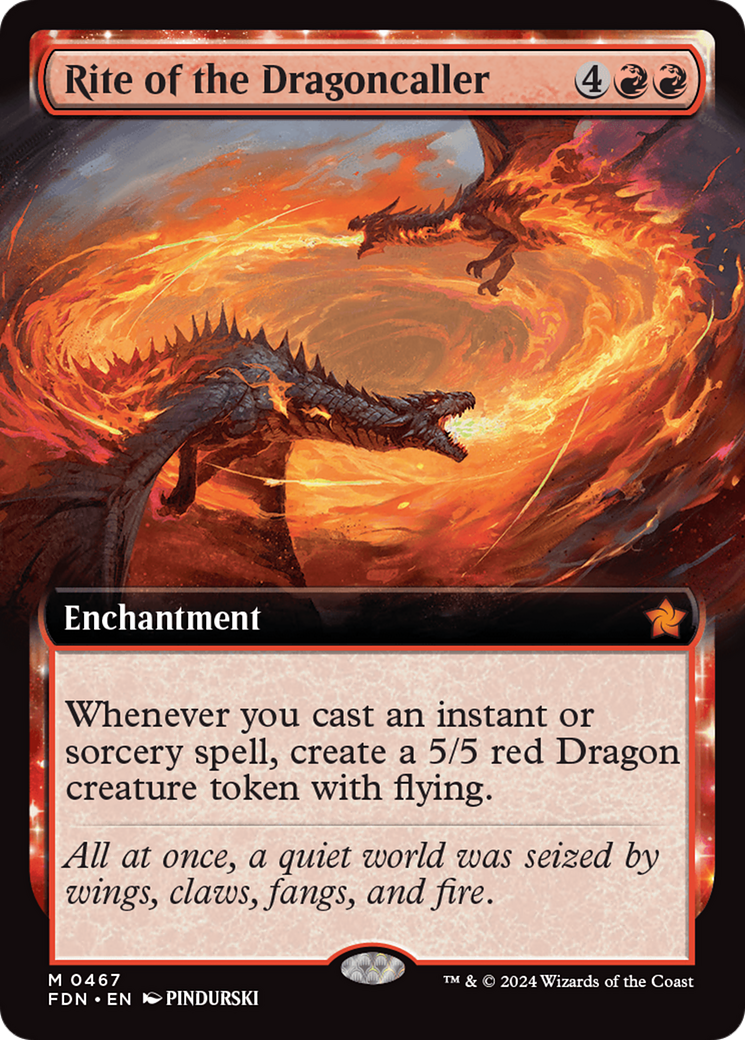 Rite of the Dragoncaller (FDN-467) - [Foundations]: (Extended Art) Foil