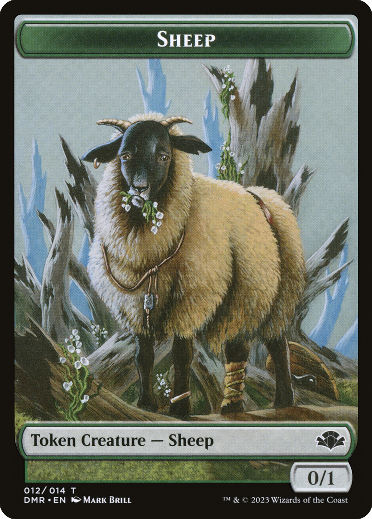 Sheep (TDMR-012) - [Dominaria Remastered Tokens] Foil