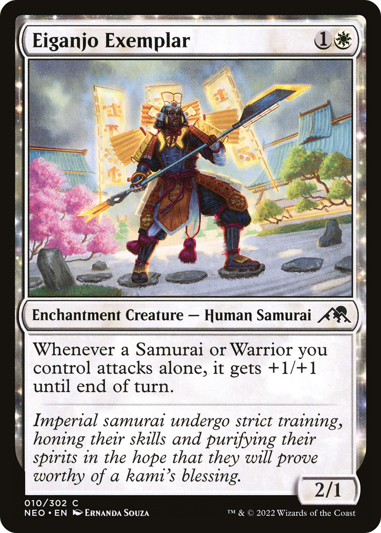 Eiganjo Exemplar (NEO-010) - [Kamigawa: Neon Dynasty]: (enchantment) Foil