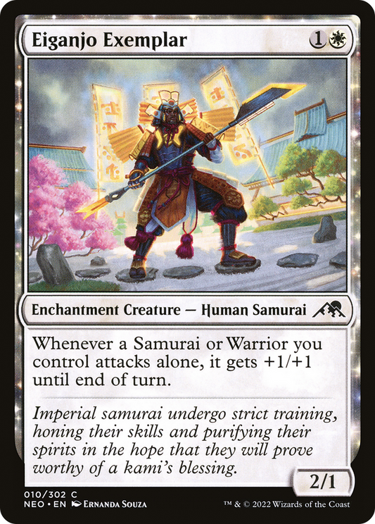 Eiganjo Exemplar (NEO-010) - [Kamigawa: Neon Dynasty]: (enchantment) Foil