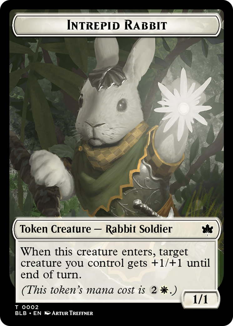 Intrepid Rabbit (TBLB-002) - [Bloomburrow Tokens] Foil