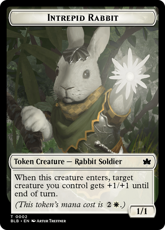 Lapin intrépide (TBLB-002) - [Bloomburrow Tokens] Feuille 