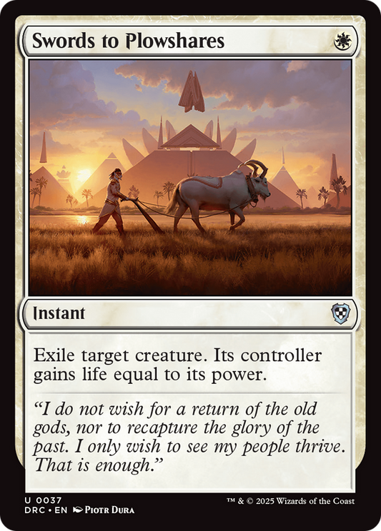 Swords to Plowshares (DRC-037) - [Commander: Aetherdrift]