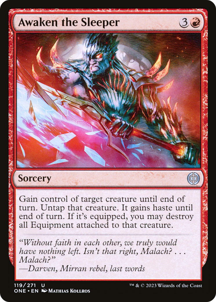 Awaken the Sleeper (ONE-119) - [Phyrexia: All Will Be One] Foil