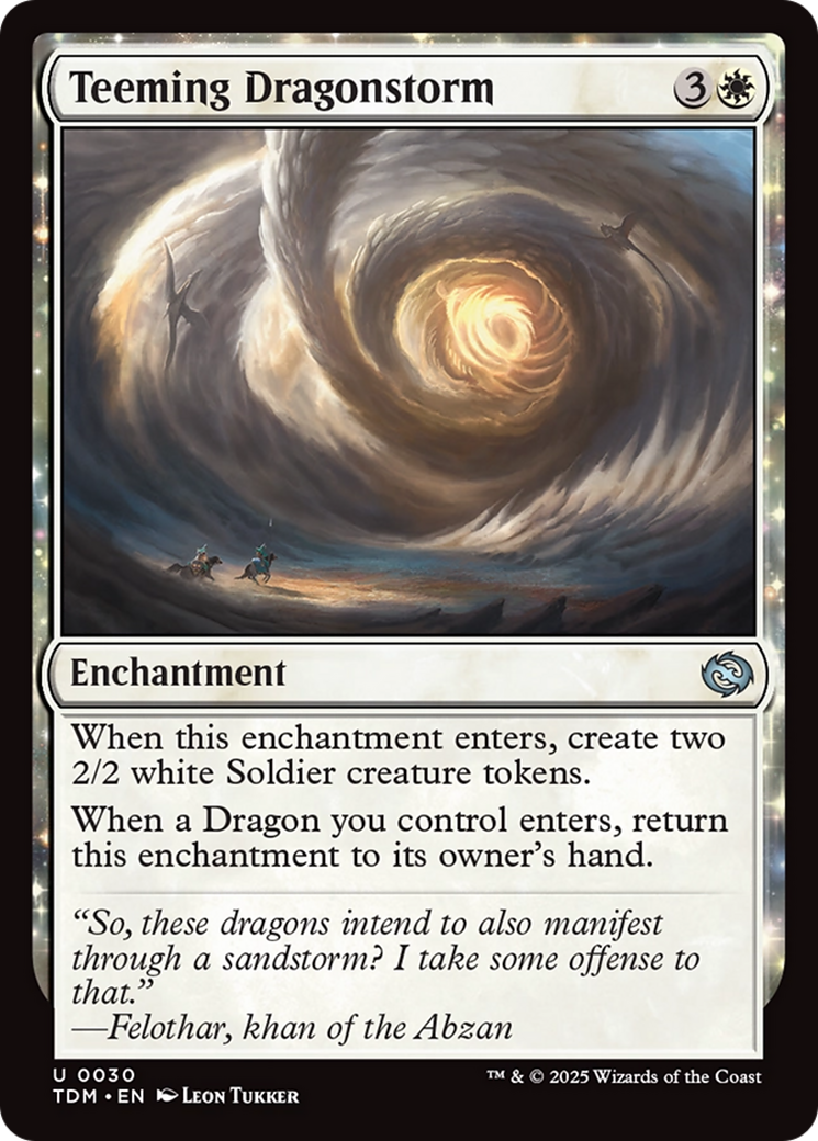 Teeming Dragonstorm (TDM-030) - [Tarkir: Dragonstorm]: (enchantment)