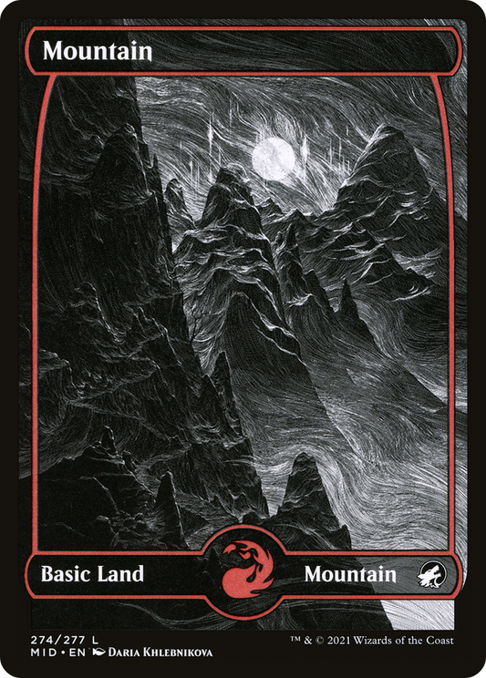 Mountain (MID-274) - [Innistrad: Midnight Hunt]: (Full Art, Showcase)