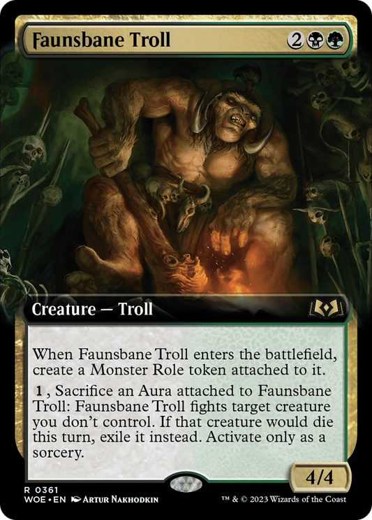 Faunsbane Troll (Extended Art) (WOE-361) - [Wilds of Eldraine]: (Extended Art)