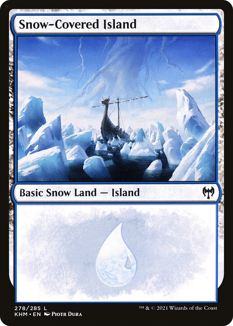 Snow-Covered Island (KHM-278) - [Kaldheim]: (snow) Foil