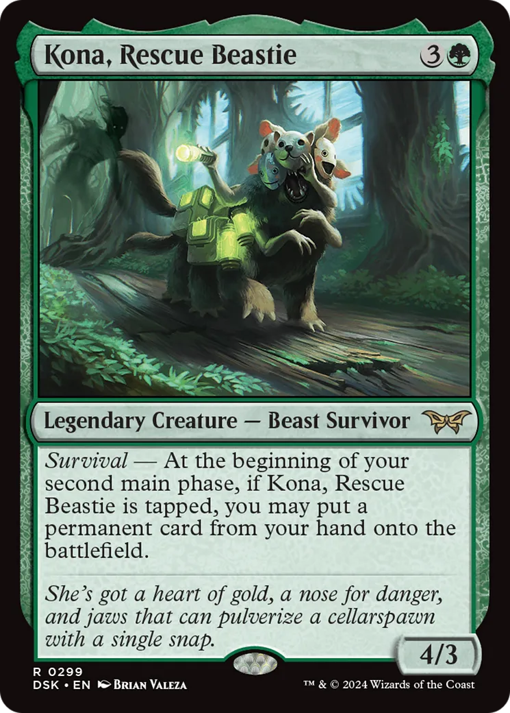 Kona, Rescue Beastie (DSK-299) - [Duskmourn: House of Horror] Foil