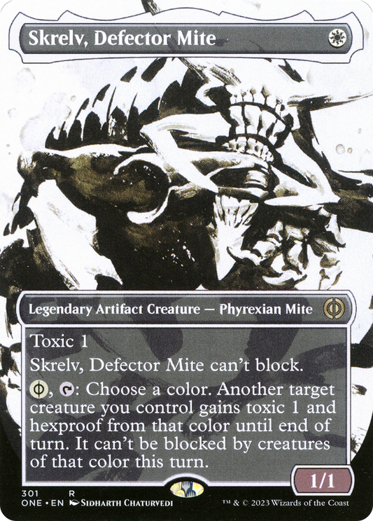 Skrelv, Defector Mite (ONE-301) - [Phyrexia: All Will Be One]: (Showcase) (Borderless)