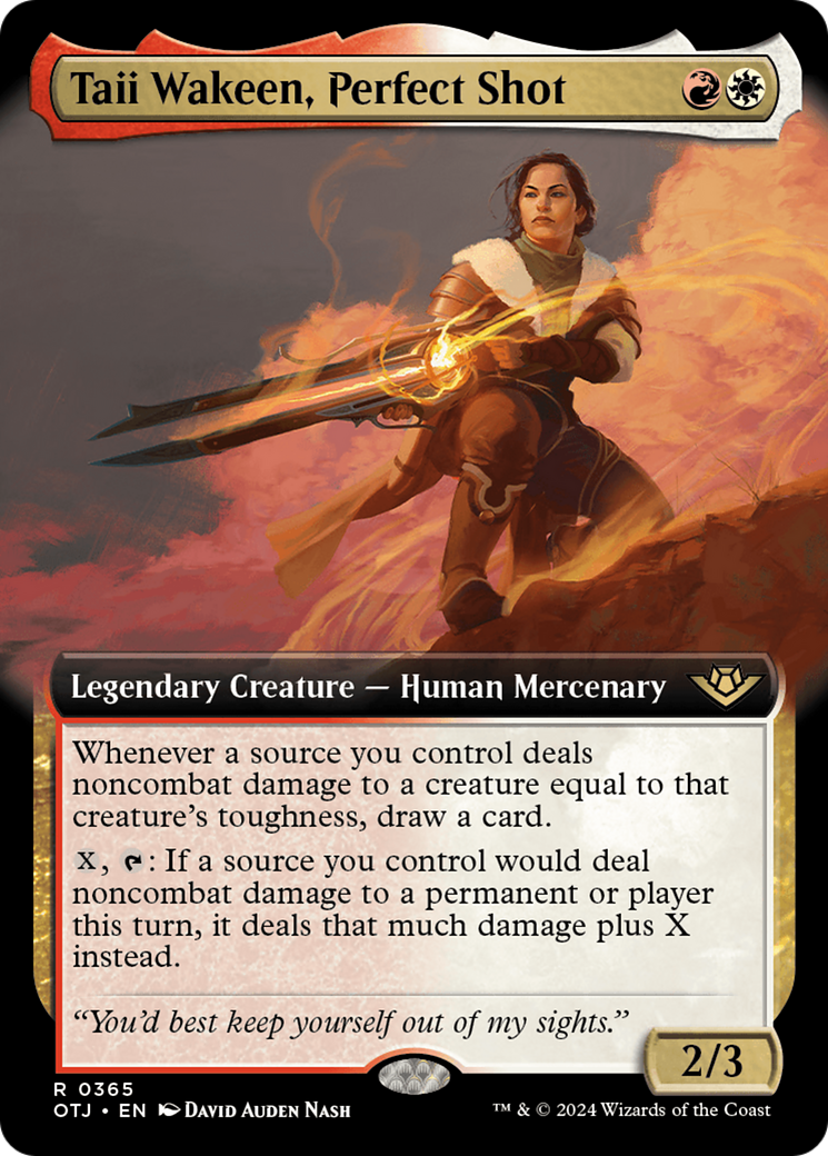 Taii Wakeen, Perfect Shot (OTJ-365) - [Outlaws of Thunder Junction]: (Extended Art) Foil