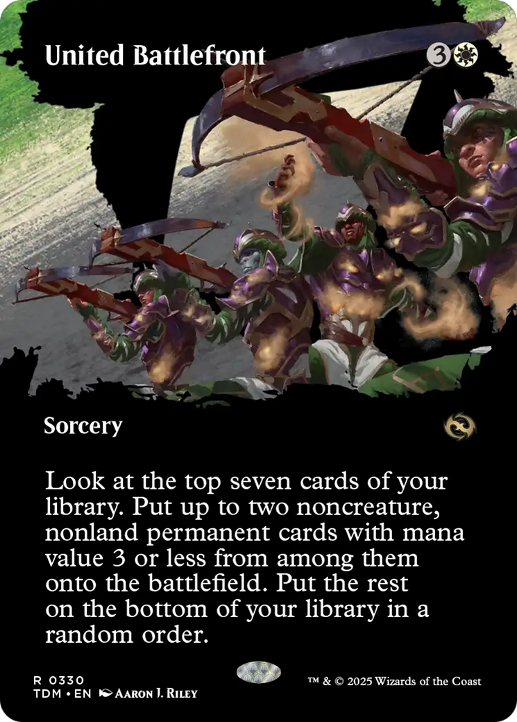 United Battlefront (Borderless) (TDM-330) - [Tarkir: Dragonstorm]: (Showcase) (Borderless)