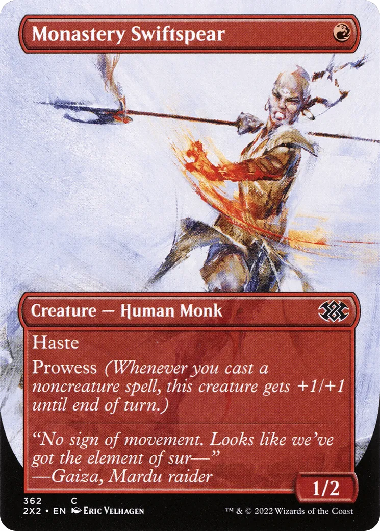 Monastery Swiftspear (2X2-362) - [Double Masters 2022] (Borderless) Foil