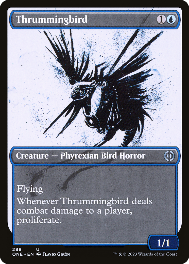 Thrummingbird (ONE-288) - [Phyrexia: All Will Be One]: (Showcase) Foil