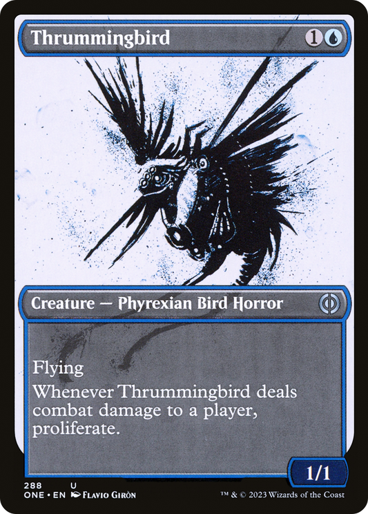 Thrummingbird (ONE-288) - [Phyrexia: All Will Be One]: (Showcase) Foil
