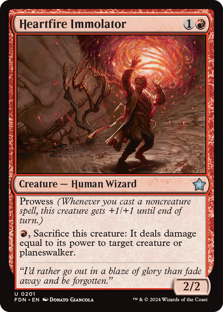 Heartfire Immolator (FDN-201) - [Foundations] Foil