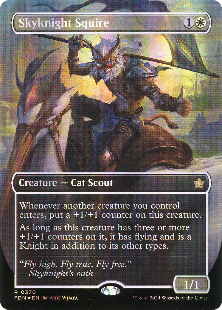 Skyknight Squire (FDN-370) - [Foundations] (Borderless) Foil