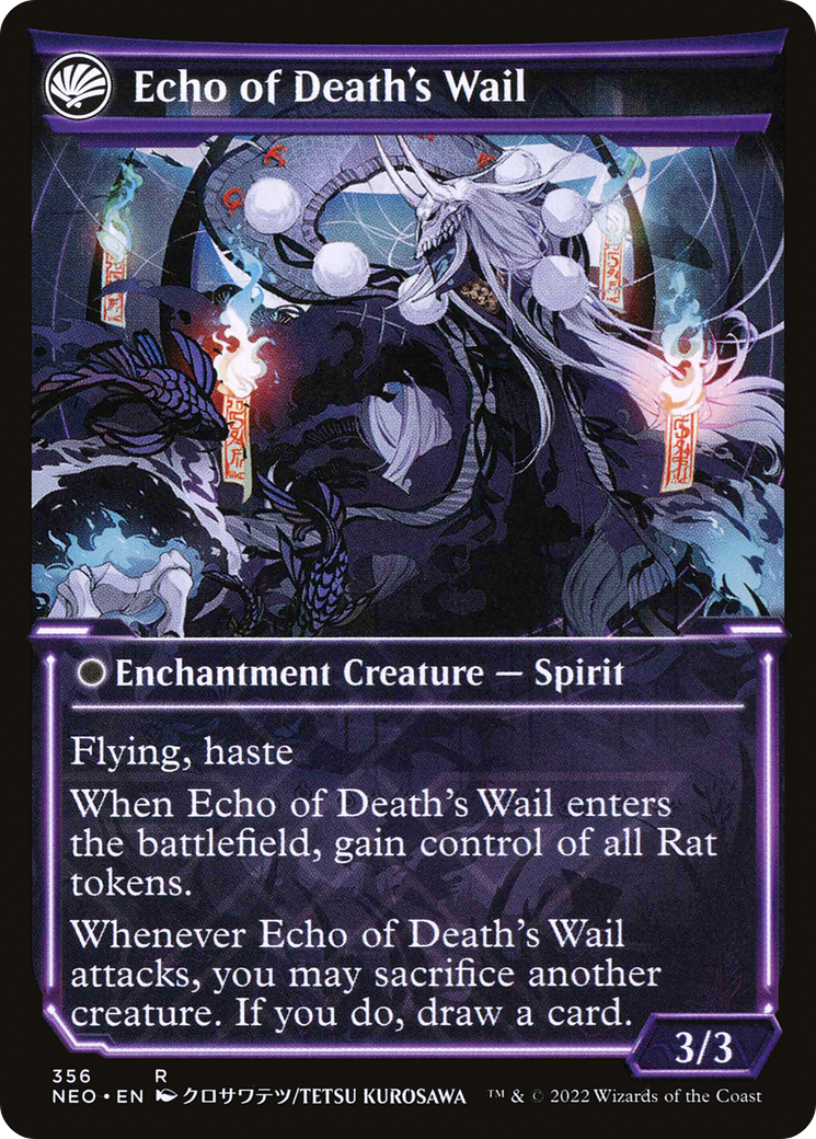 Tribute to Horobi // Echo of Death's Wail (NEO-356) - [Kamigawa: Neon Dynasty]: (Showcase, fandfc)