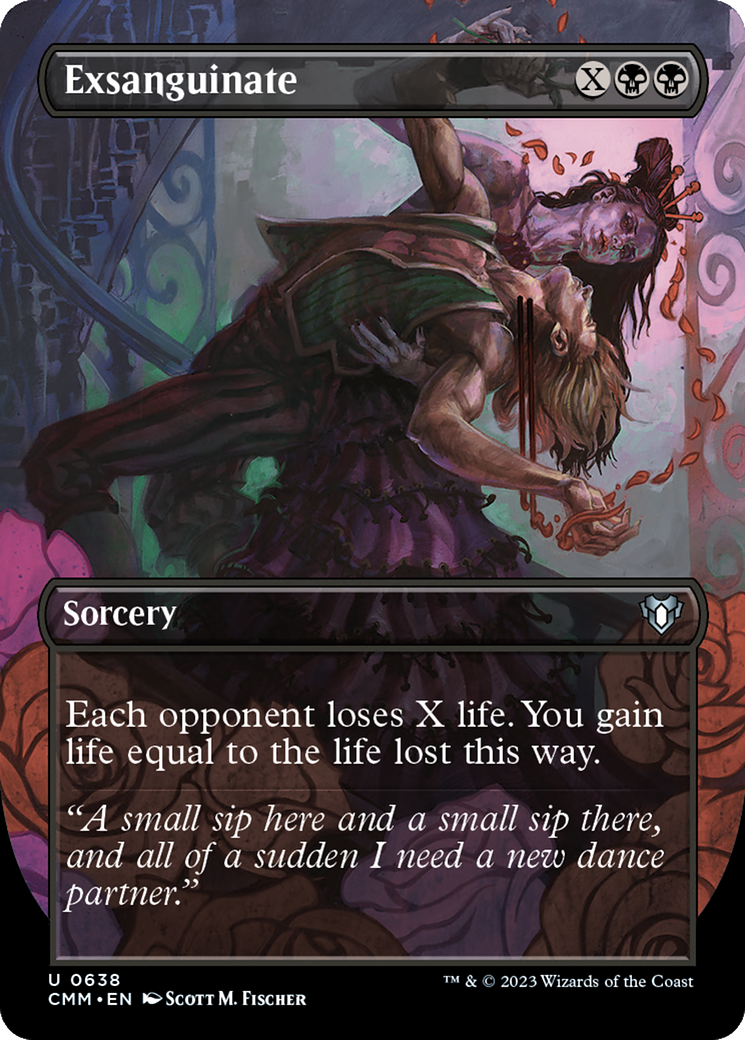 Exsanguinate (Borderless) (CMM-638) - [Commander Masters] (Borderless) Foil