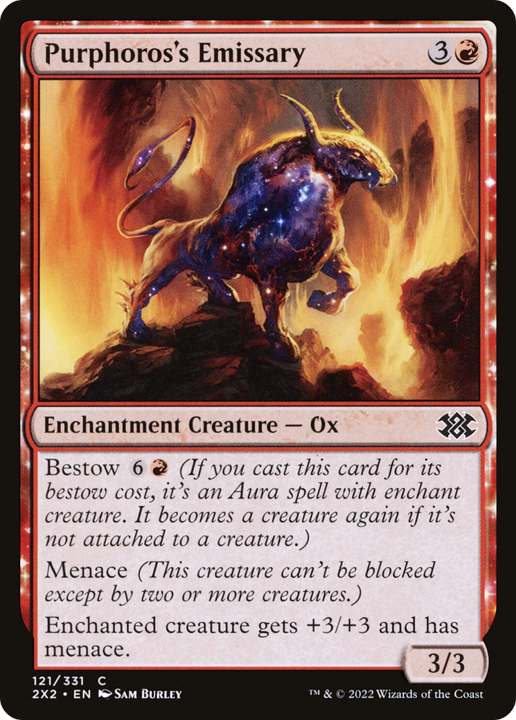 Purphoros's Emissary (2X2-121) - [Double Masters 2022]: (enchantment) Foil