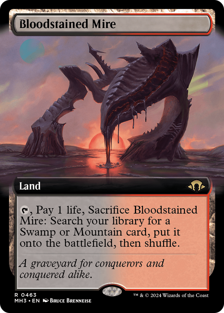 Bloodstained Mire (MH3-463) - [Modern Horizons 3]: (Extended Art) Foil