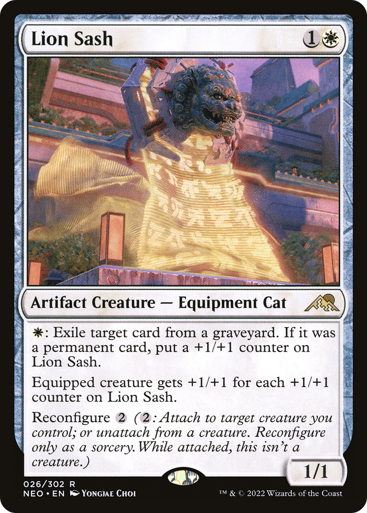 Lion Sash (NEO-026) - [Kamigawa: Neon Dynasty] Foil