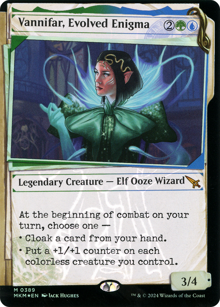 Vannifar, Evolved Enigma (MKM-389) - [Murders at Karlov Manor]: (Showcase) Foil