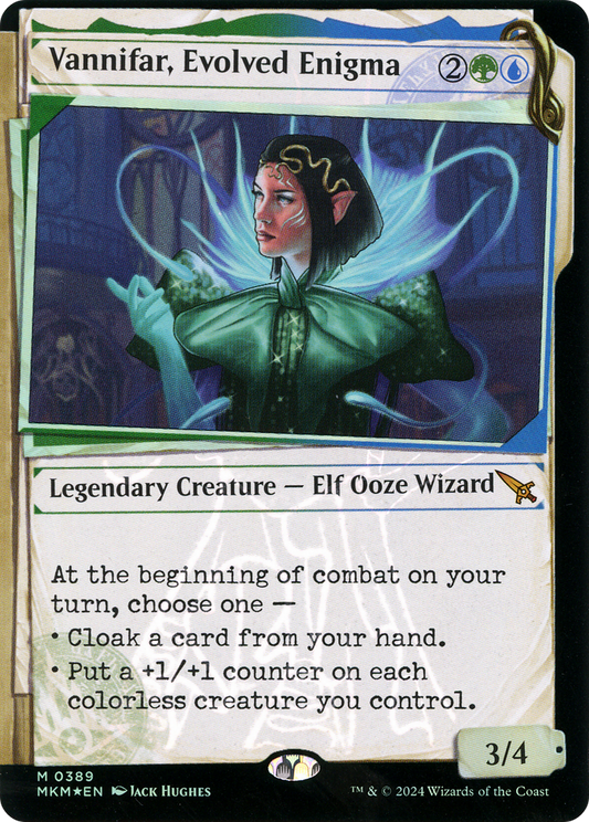 Vannifar, Evolved Enigma (MKM-389) - [Murders at Karlov Manor]: (Showcase) Foil