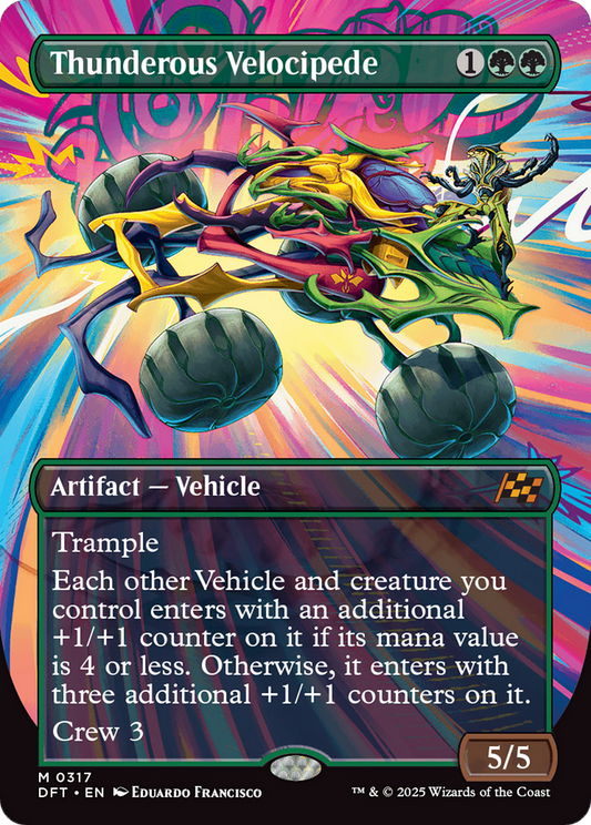 Thunderous Velocipede (Borderless) (DFT-317) - [Aetherdrift] Foil