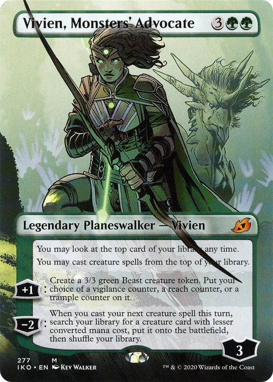 Vivien, Monsters' Advocate (IKO-277) - [Ikoria: Lair of Behemoths] (Borderless) Foil