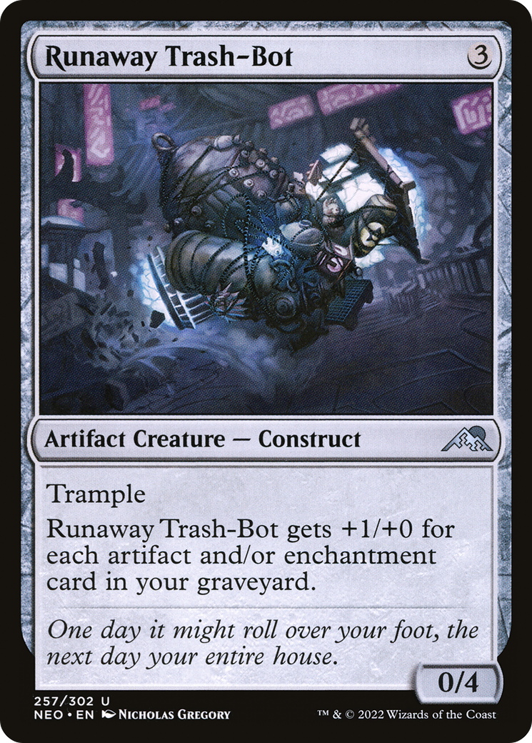 Runaway Trash-Bot (NEO-257) - [Kamigawa: Neon Dynasty] Foil