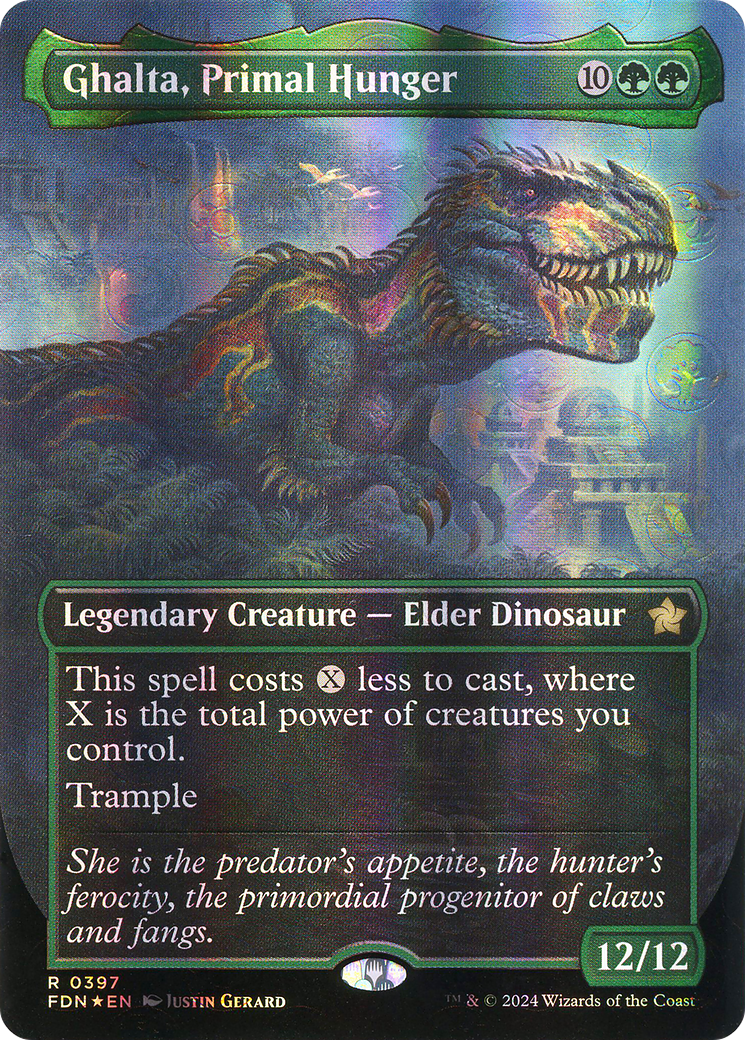 Ghalta, Primal Hunger (FDN-397) - [Foundations] (Borderless) Foil