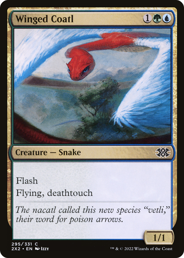 Winged Coatl (2X2-295) - [Double Masters 2022] Foil