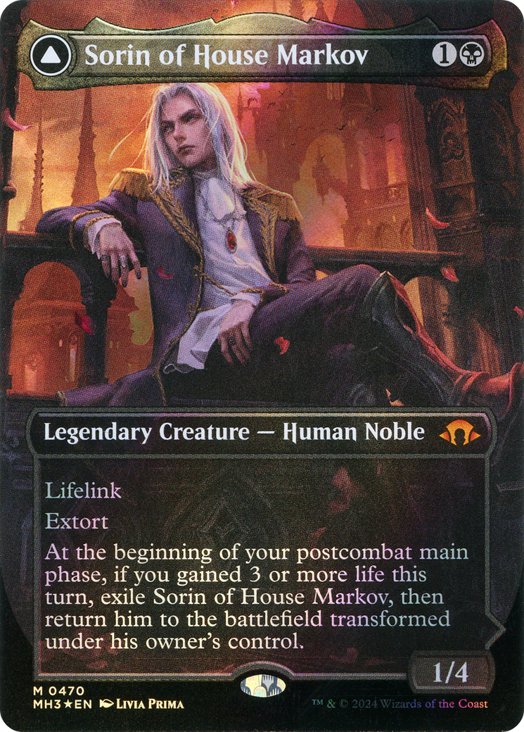 Sorin de la maison Markov // Sorin, nouveau-né vorace (MH3-470) - [Modern Horizons 3] (sans bordure) Foil 