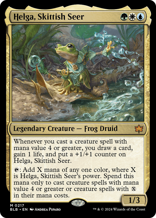 Helga, Skittish Seer (BLB-217) - [Bloomburrow] Foil