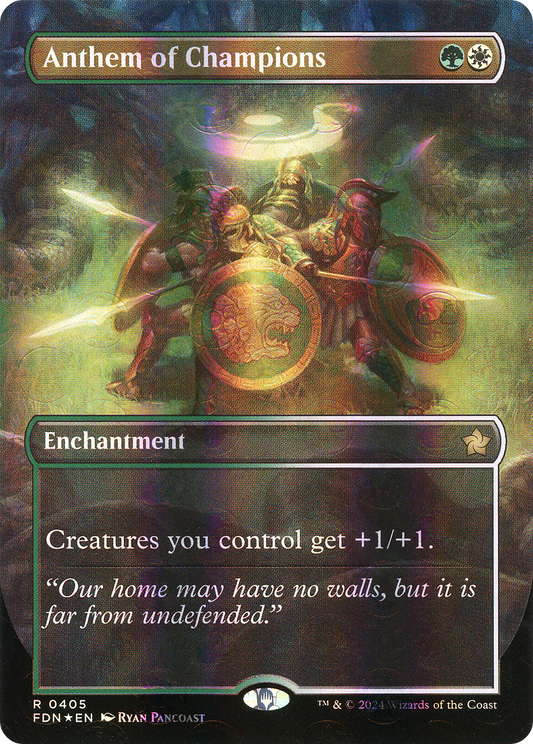 Anthem of Champions (FDN-405) - [Foundations] (Borderless) Foil